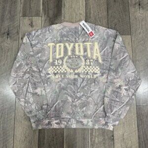 NWT Official Toyota Camo Crewneck Sweatshirt Retro Japanese Streetwear Large Y2K